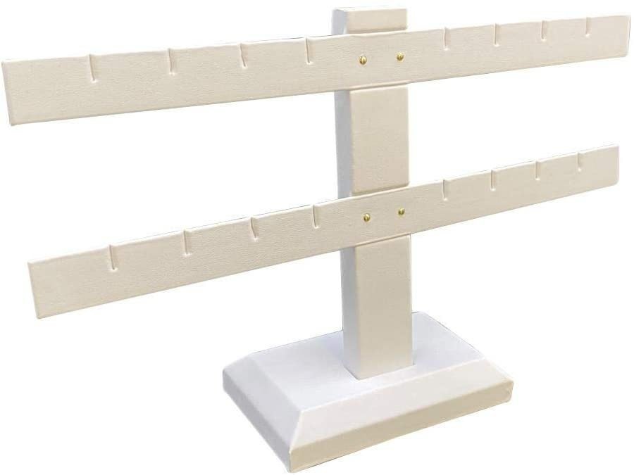 Multi Pair White Earring Bar Display Rack - For Sales / Merchandising / Home Jewelry