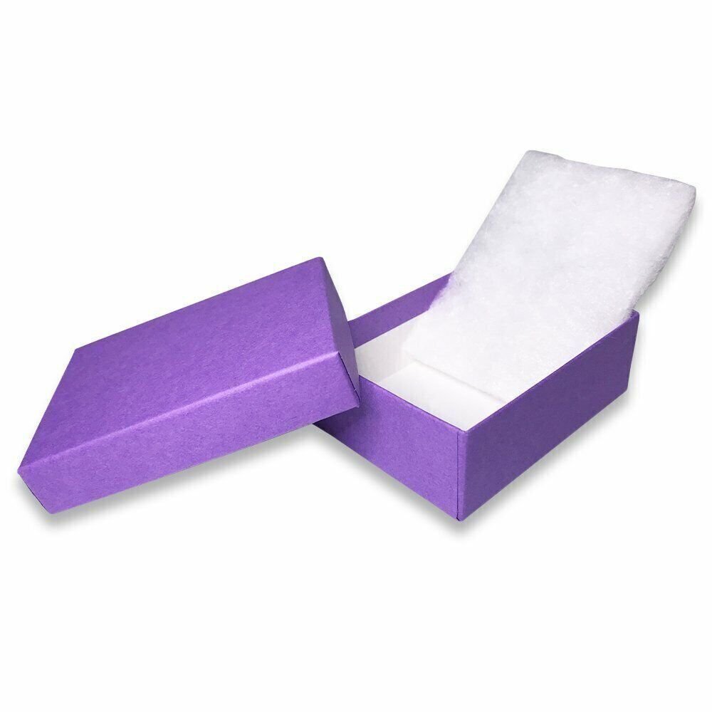 Made in the USA Purple Kraft Cotton Filled Boxes