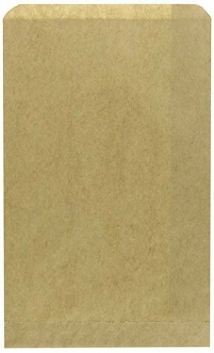 50 Bags 4" x 6" Kraft/White Flat Paper Bags for candy, cookies, merchandise, pens, Party favors, Gift bags