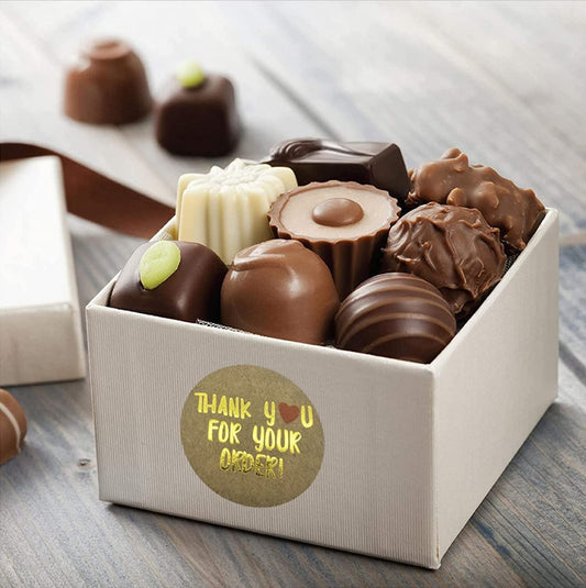 N’icePackaging – 500 Qty – 1.5 inch - Thank You for Your Order - Stickers – Self-Adhesive – for Decoration/Sales/Branding/Envelopes