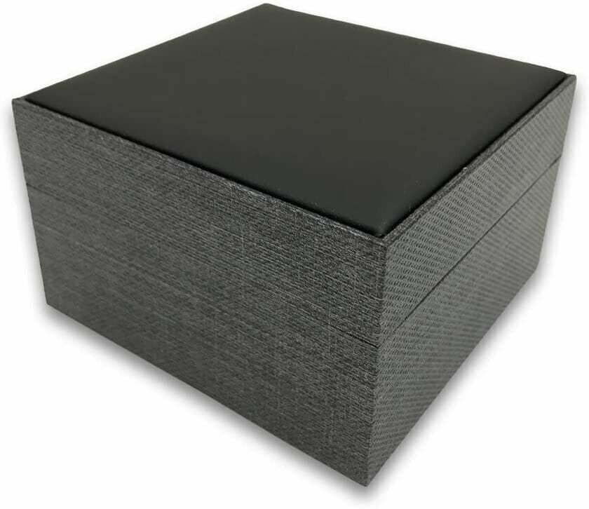 1 Qty - Charcoal Grey Mesh Watch (Pillow) Jewelry Box w/ Black Leatherette...