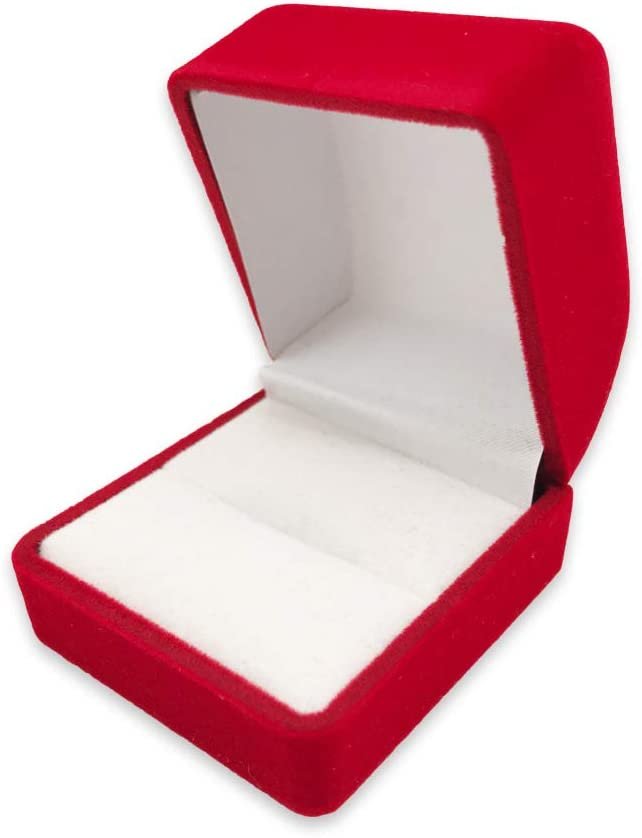 3 Qty - Premium Flocked Velour Jewelry Box - For Rings / Bracelets / Watches / Bangles / Earrings
