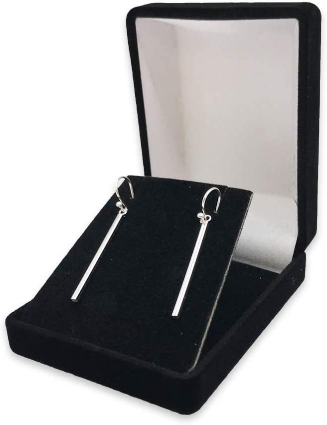 N'icePackaging - 1 Qty Elegant 2-Piece Ivory Pinstripe Pendant Jewelry Gift Box w/ Cream Insert a pre-affixed Light Golden Ribbon