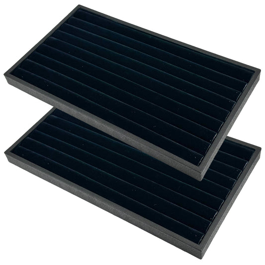 14" Continuous Slot Ring Foam Display Insert w/Matching Plastic Tray - For Sales/Merchandise/Storage/Showcase/Tradeshows - White or Black