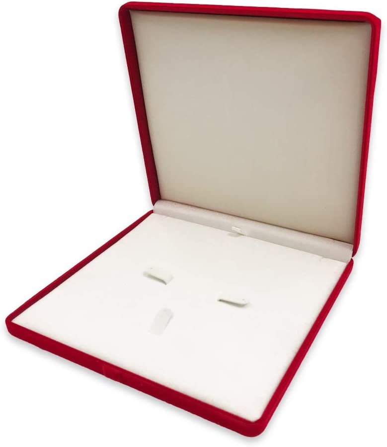 N'icePackaging - 1 Qty - Premium Flocked Velour Jewelry Box - For Rings / Bracelets / Bangles / Earrings / Watches
