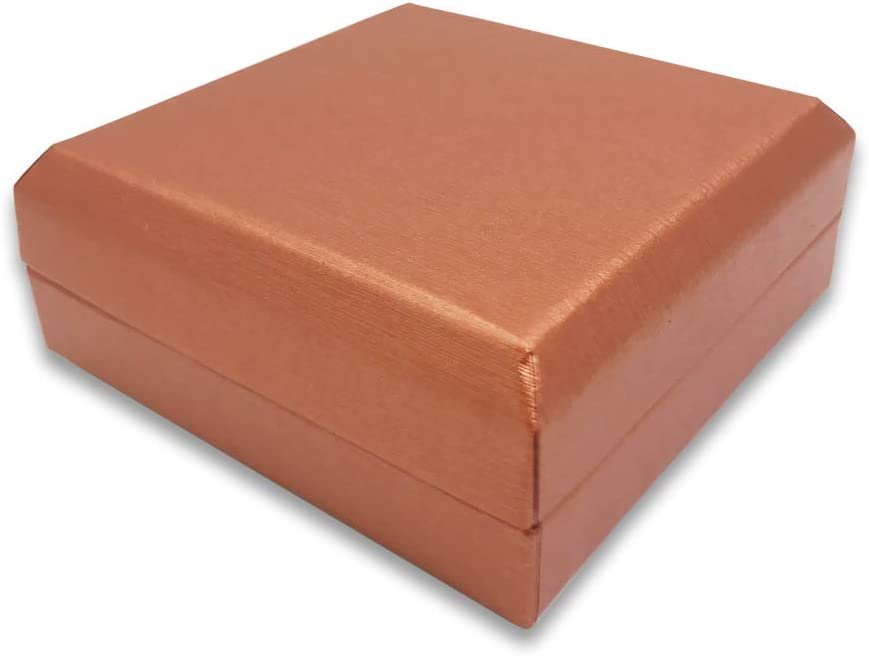 N'icePackaging - 3 Qty - Pre-Wrapped Paper Jewelry Gift Box with Pre-Folded Bow-Tie Sleeve and Velvet Insert (Copper OR Silver)