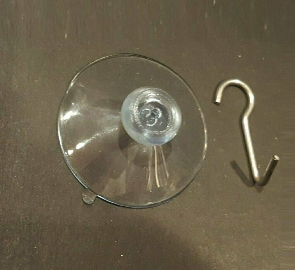 Clear Plastic Suction Cup with Removable Hook