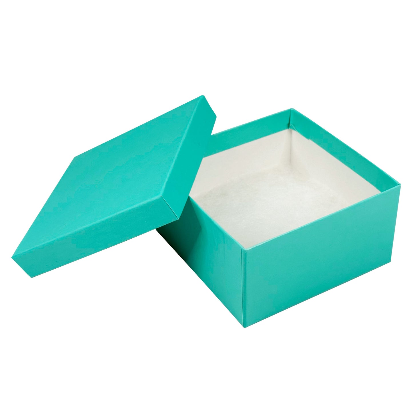 N’icePackaging – Aqua Blue Cotton Filled Gift Boxes - Size 3 1/2" x 3 1/2" x 1 7/8" - USA Made - Holidays/Birthdays/Sales/Storage/Display/Travel (10 Qty)