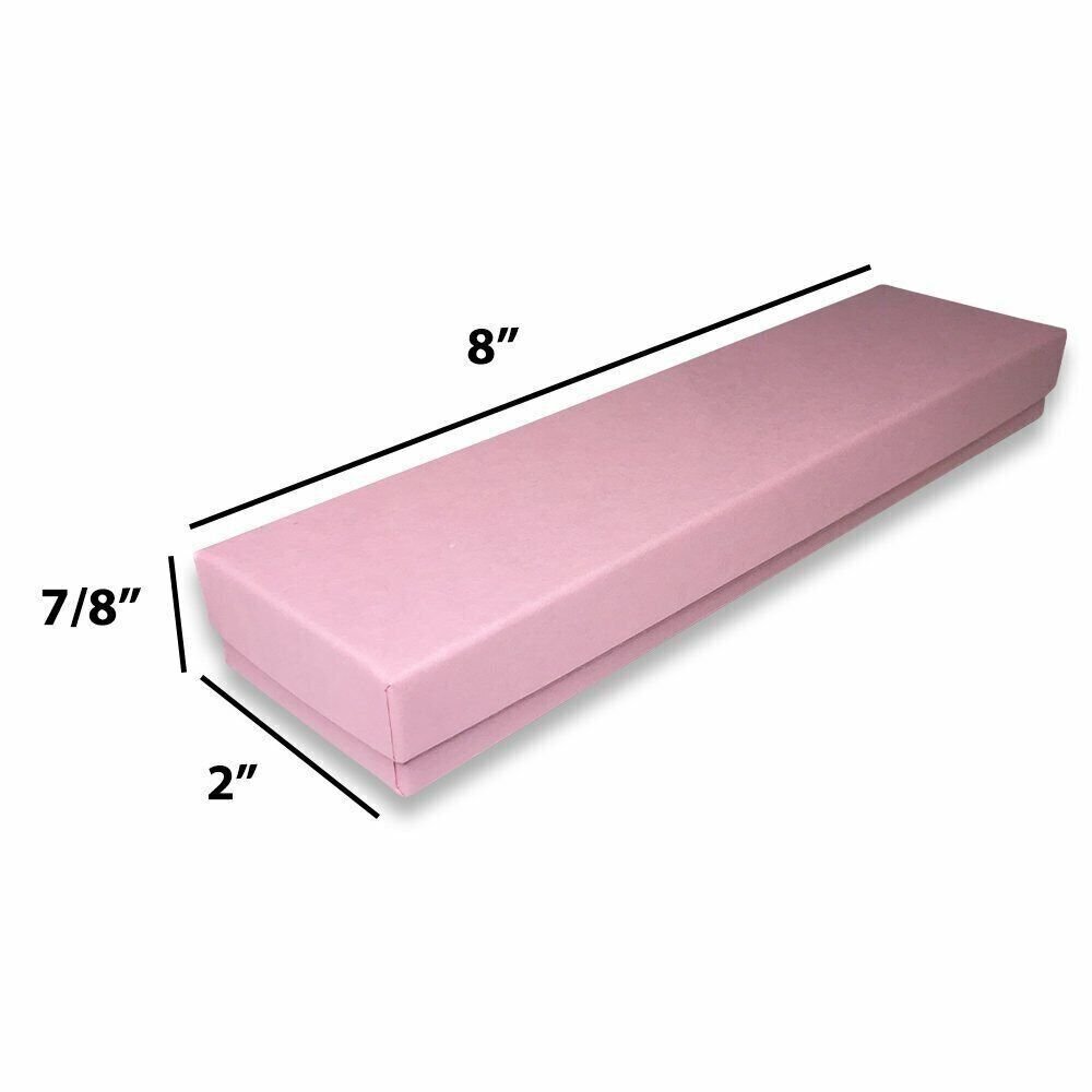 N'icePackaging – USA-Made Light Sunset-Pink Kraft Cotton Filled Boxes - for...