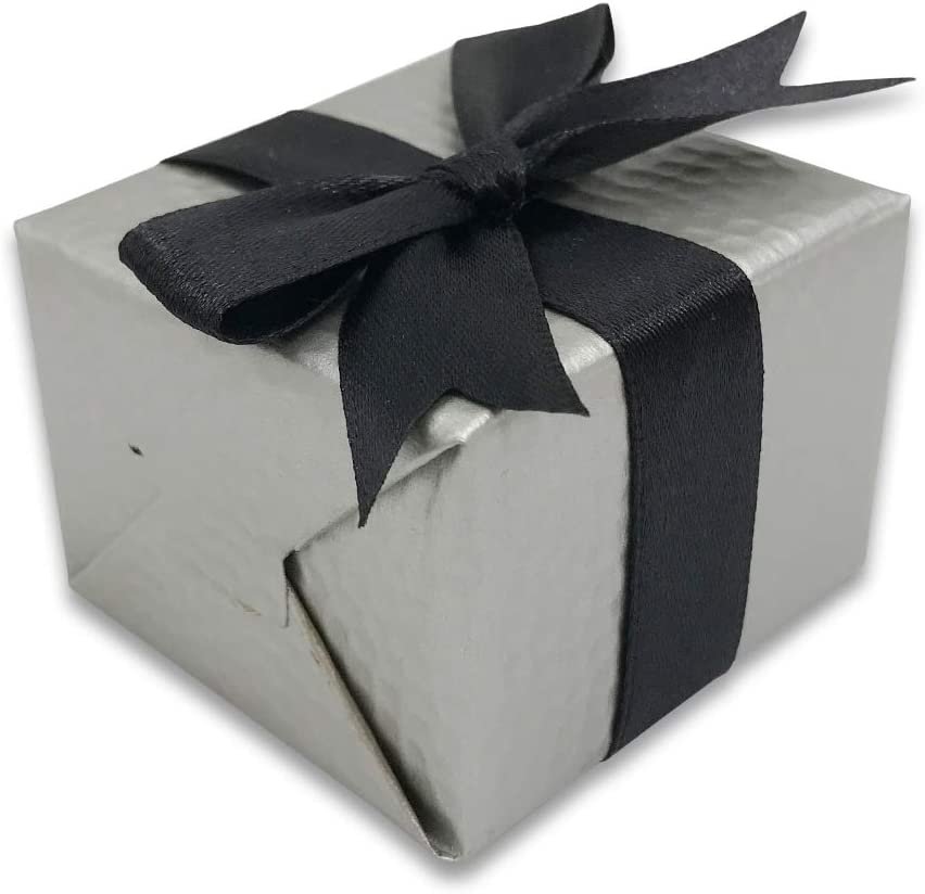 N'icePackaging - 3 Qty - Pre-Wrapped Paper Jewelry Gift Box with Pre-Folded Bow-Tie Sleeve and Velvet Insert (Copper OR Silver)