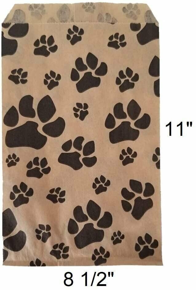Flat Plain Paper or Patterned Bags for Candy, Cookies and More