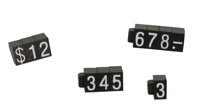 N'icePackaging - 200 Qty White Jewelry Pricing Cube Angled Set, Small Angled Pricing Block Kit