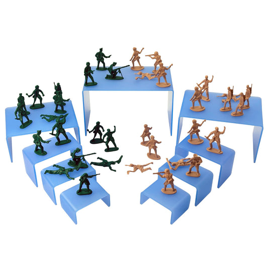 9 Piece Glacier-Blue Frosted Riser Display Set