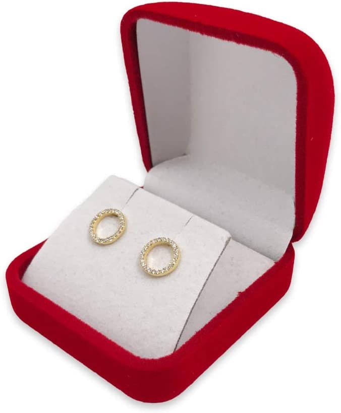 3 Qty - Premium Flocked Velour Jewelry Box - For Rings / Bracelets / Watches / Bangles / Earrings
