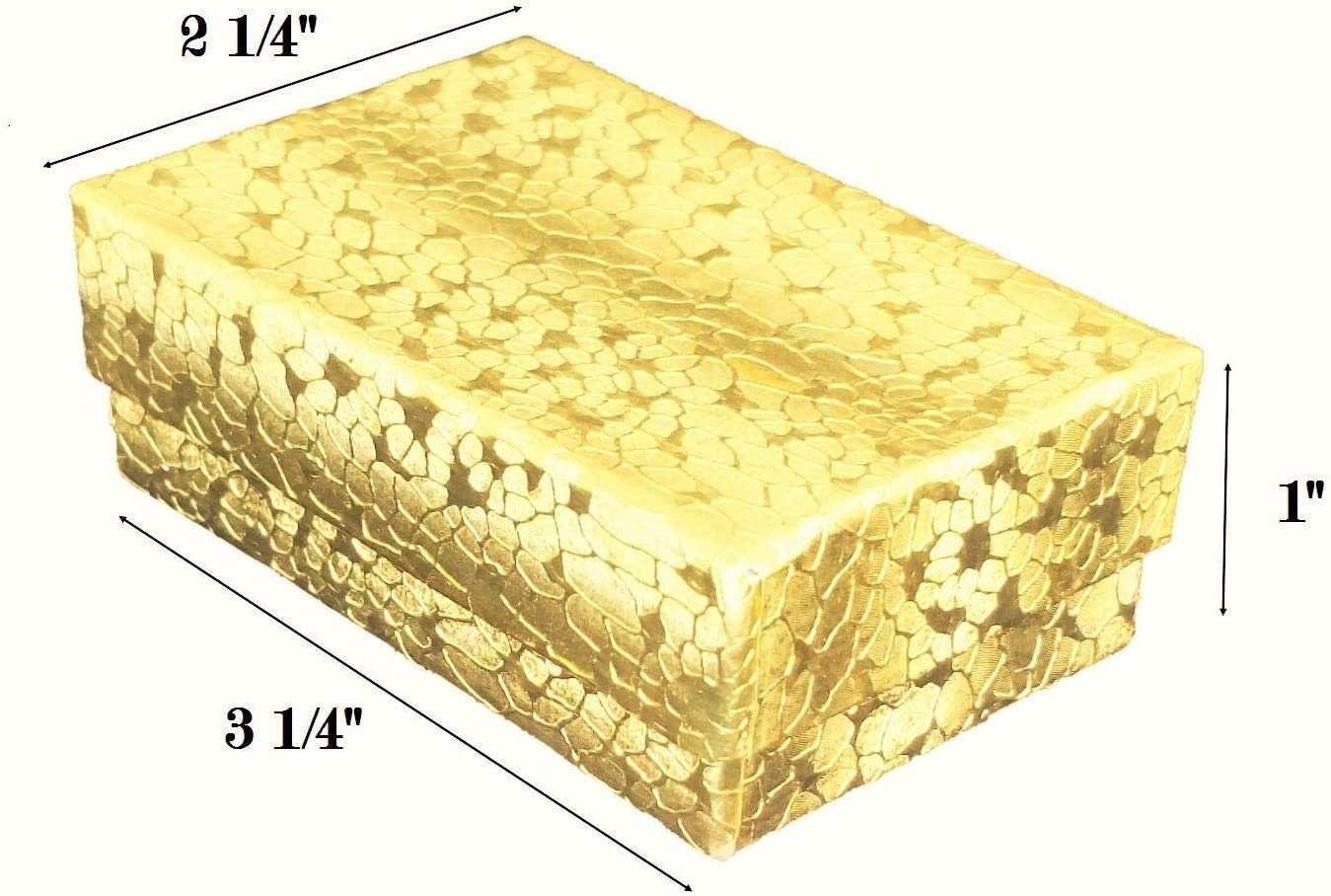 N'icePackaging - 10 Qty Silver Linen Imported Cotton Filled Gift Boxes - 3 1/4" x 2 1/4" x 1"