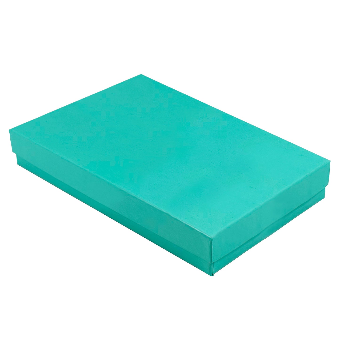 N’icePackaging – 100 Qty - Aqua Blue Cotton Filled Gift Boxes - Size 5 7/16" x 3 1/2" x 1" - USA Made - Holidays/Birthdays/Sales/Storage/Display/Travel