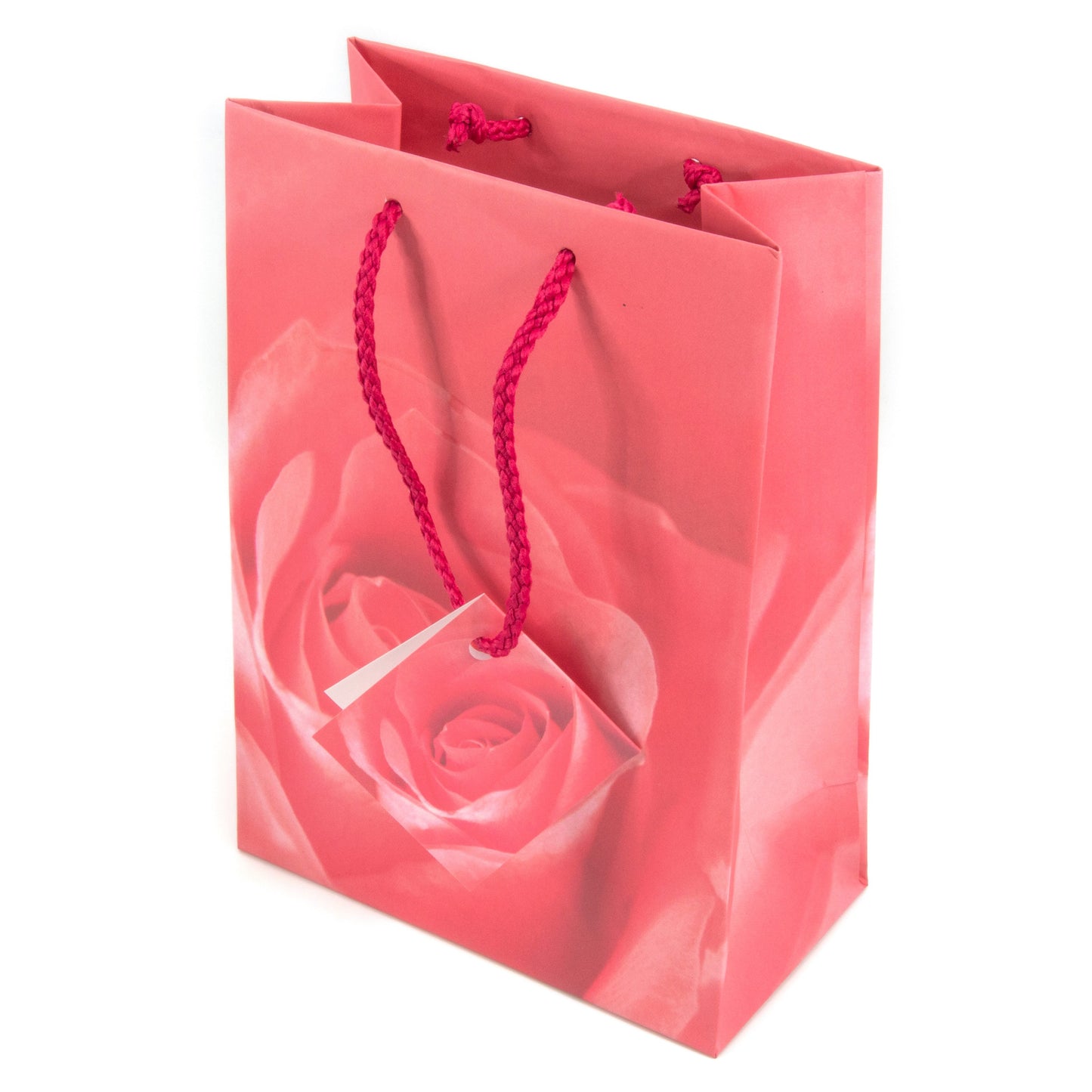 N’icePackaging – 10 Qty – Pink Rose Spot Paper Tote Gift Bags – For Birthdays/Holidays/Parties/Gifts/Sales/Showers/Special Occasions – 4 Sizes
