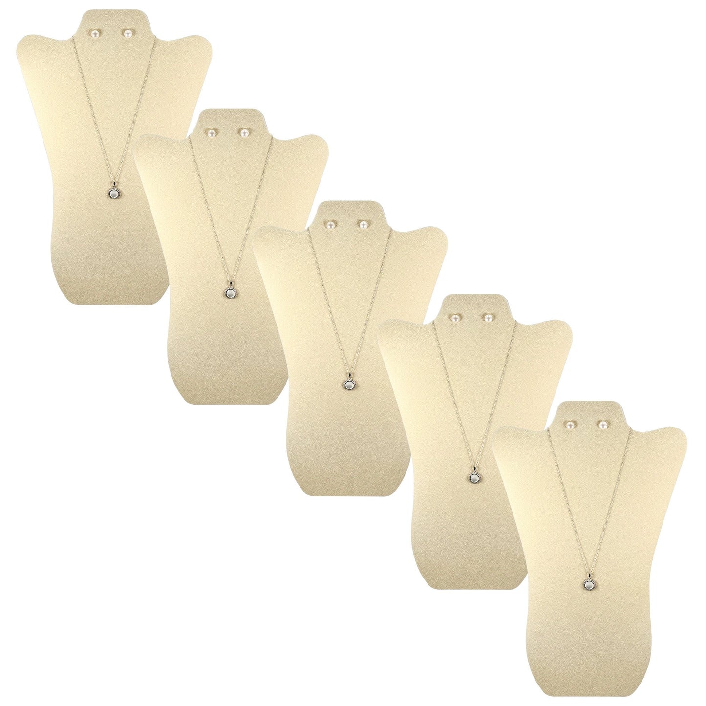 N’icePackaging – 1 Qty - Special Edition Curved Padded Necklace Easel Display with Pre-Punched Earring Holes – For Sales & Showcase – 8 5/8” x 14 1/8” x 1/4”