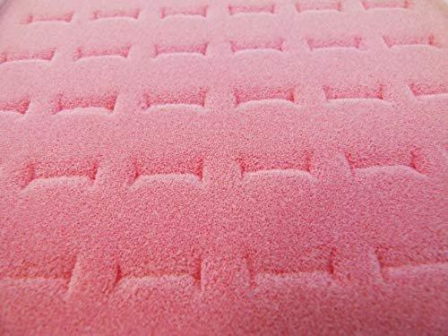 N'icePackaging 2Pcs - Half-Sized White Plastic Jewelry Trays w/Pink 36Ct Ring Foam Insert (14.75" x 8.38" x 1")