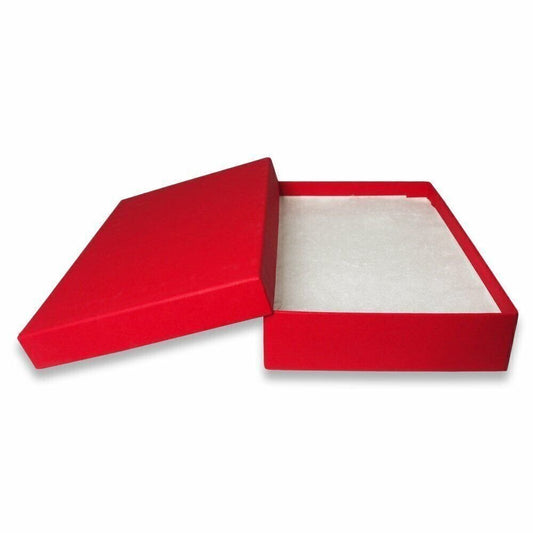 N'icePackaging – 10 Qty USA-Made Macaw-Red Kraft Cotton Filled Boxes - for...