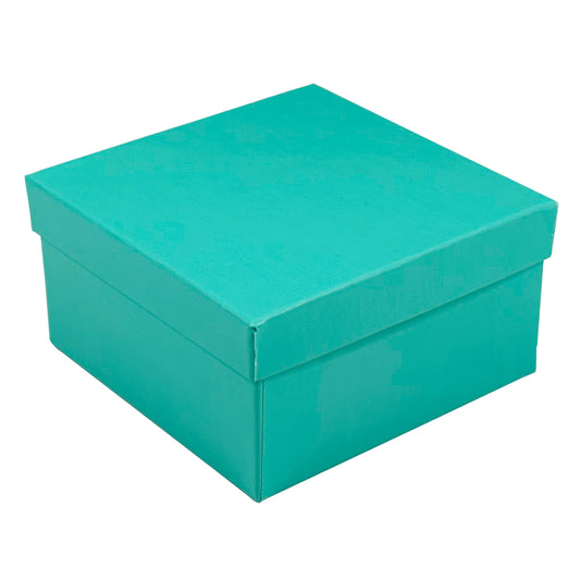 N’icePackaging – Aqua Blue Cotton Filled Gift Boxes - Size 3 1/2" x 3 1/2" x 1 7/8" - USA Made - Holidays/Birthdays/Sales/Storage/Display/Travel (10 Qty)