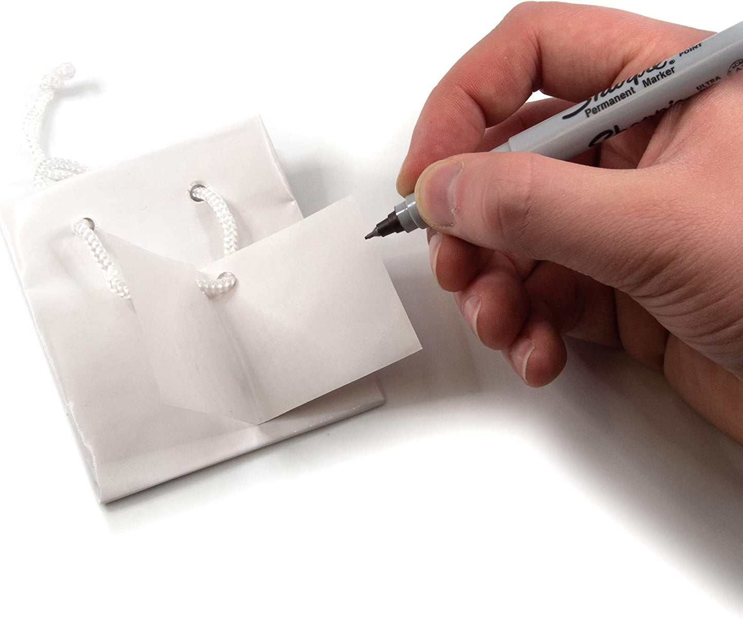 10 Qty – Glossy White Paper Tote Gift Bags – For Birthdays, Holidays, Gifts, and more.