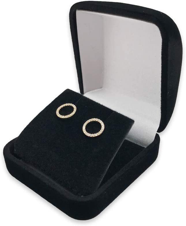 3 Qty - Premium Flocked Velour Jewelry Box - For Rings / Bracelets / Watches / Bangles / Earrings