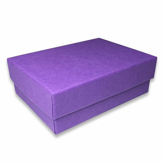 Made in the USA Purple Kraft Cotton Filled Boxes