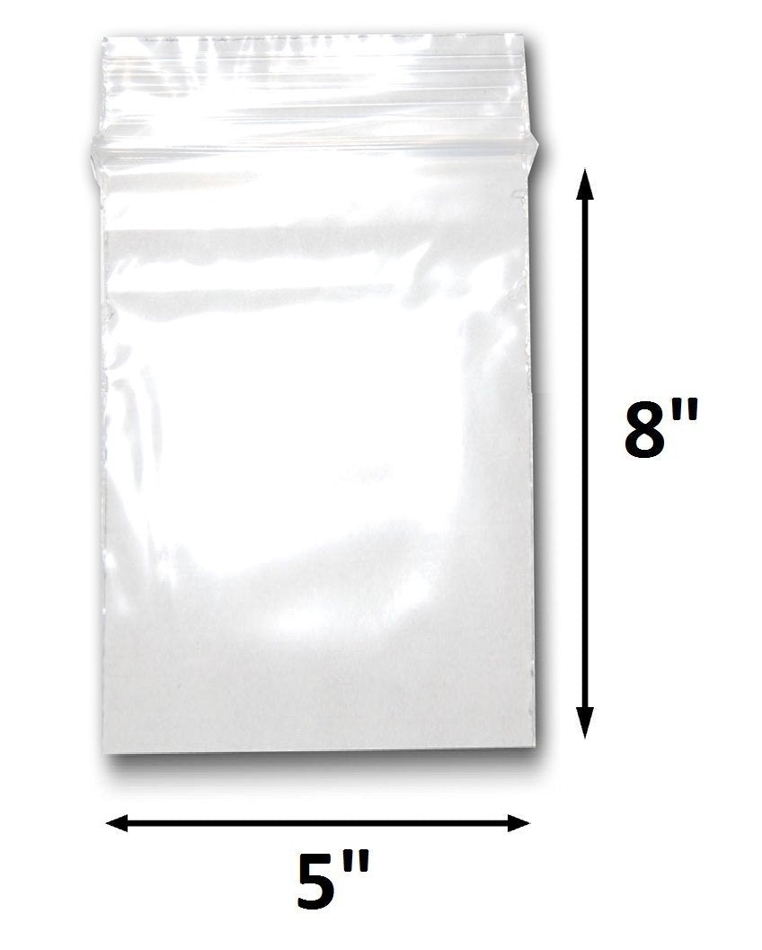 Re-Sealable 2-mil OPP Zipper Lock Packaging & Storage Bags for Merchandise/Handmade Jewelry/Cards/Coins/Crafts/Foods/Candles High Clarity