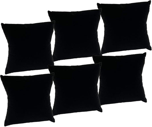 N'icePackaging 3 Qty - 3" x 3" Midnight-Black Velvet Watch/Bangle Pillow Display -for Sales/Merchandise/Crafts/Storage/Display