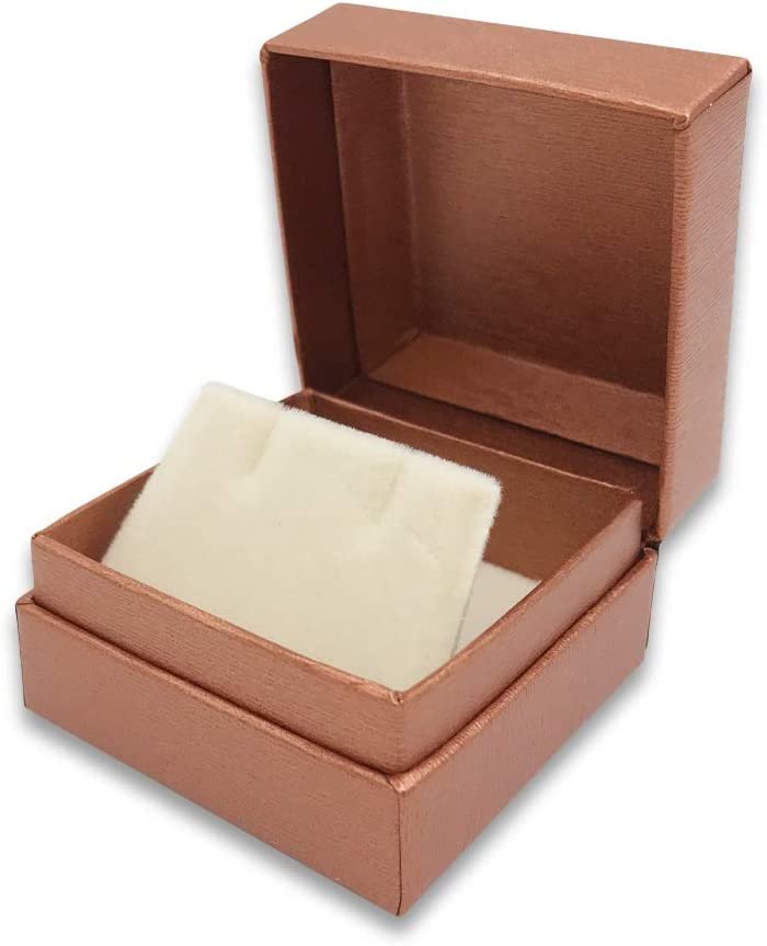 N'icePackaging - 3 Qty - Pre-Wrapped Paper Jewelry Gift Box with Pre-Folded Bow-Tie Sleeve and Velvet Insert (Copper OR Silver)