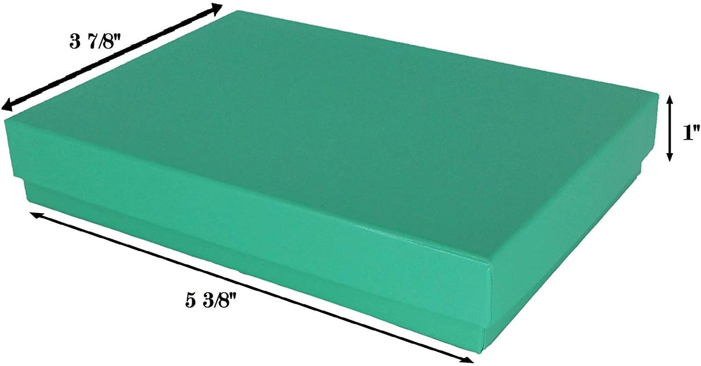 N'icePackaging - 20 Qty Gold Textured Imported Cotton Filled Large Pendant Jewelry Boxes - for Large Pendants/Necklaces/Large Earrings & Homemade Keepsakes - 5 3/8" x 3 7/8" x 1"