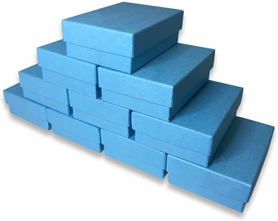 Light Sky-Blue Cotton Filled Gift Boxes