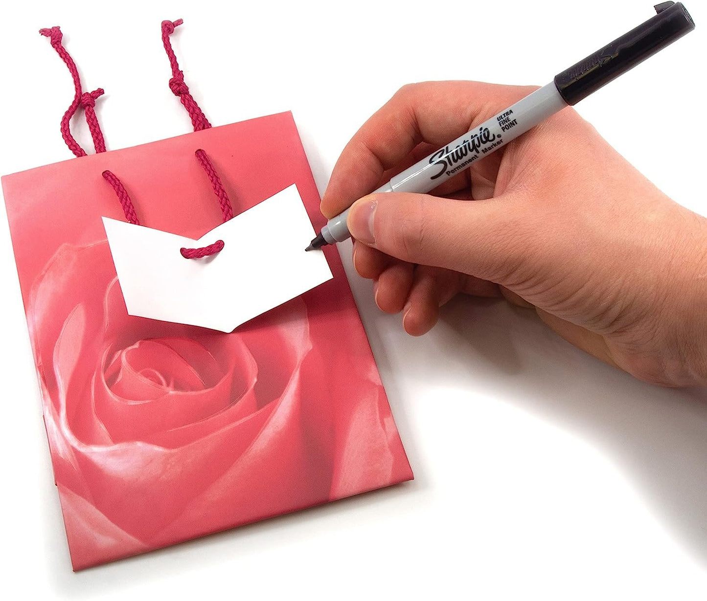 N’icePackaging – 10 Qty – Pink Rose Spot Paper Tote Gift Bags – For Birthdays/Holidays/Parties/Gifts/Sales/Showers/Special Occasions – 4 Sizes