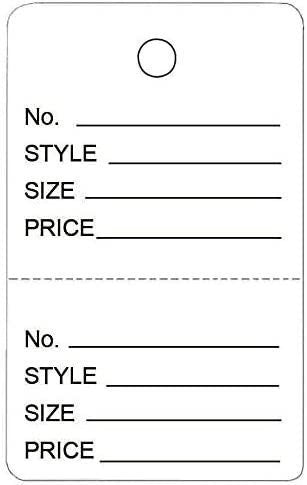 N'icePackaging - 500 Qty Unstrung Colored Price/Receipt Tags w/Easy-Tear Stub