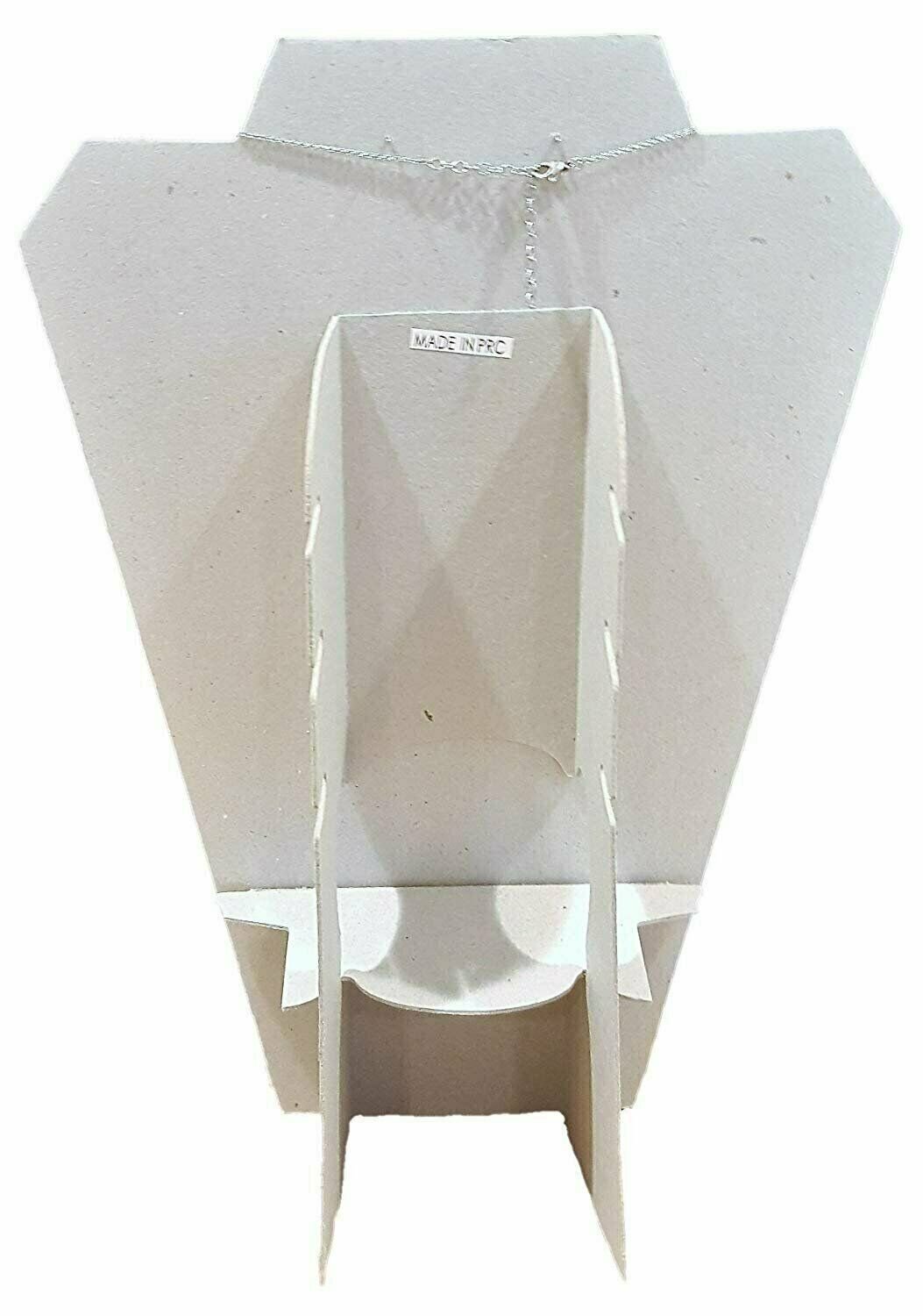 White Leatherette Value Series Necklace Display Stand with Easel