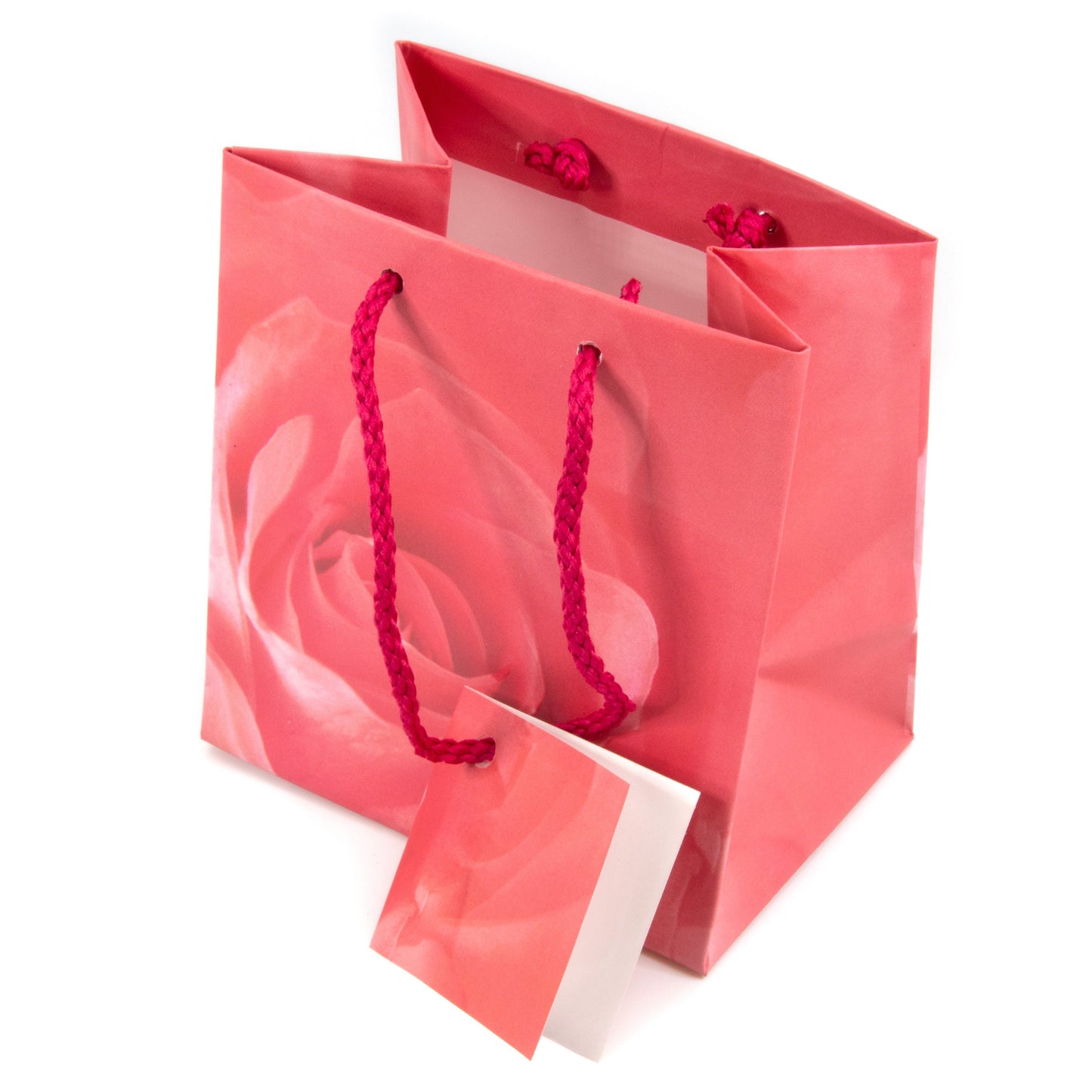 N’icePackaging – 10 Qty – Pink Rose Spot Paper Tote Gift Bags – For Birthdays/Holidays/Parties/Gifts/Sales/Showers/Special Occasions – 4 Sizes