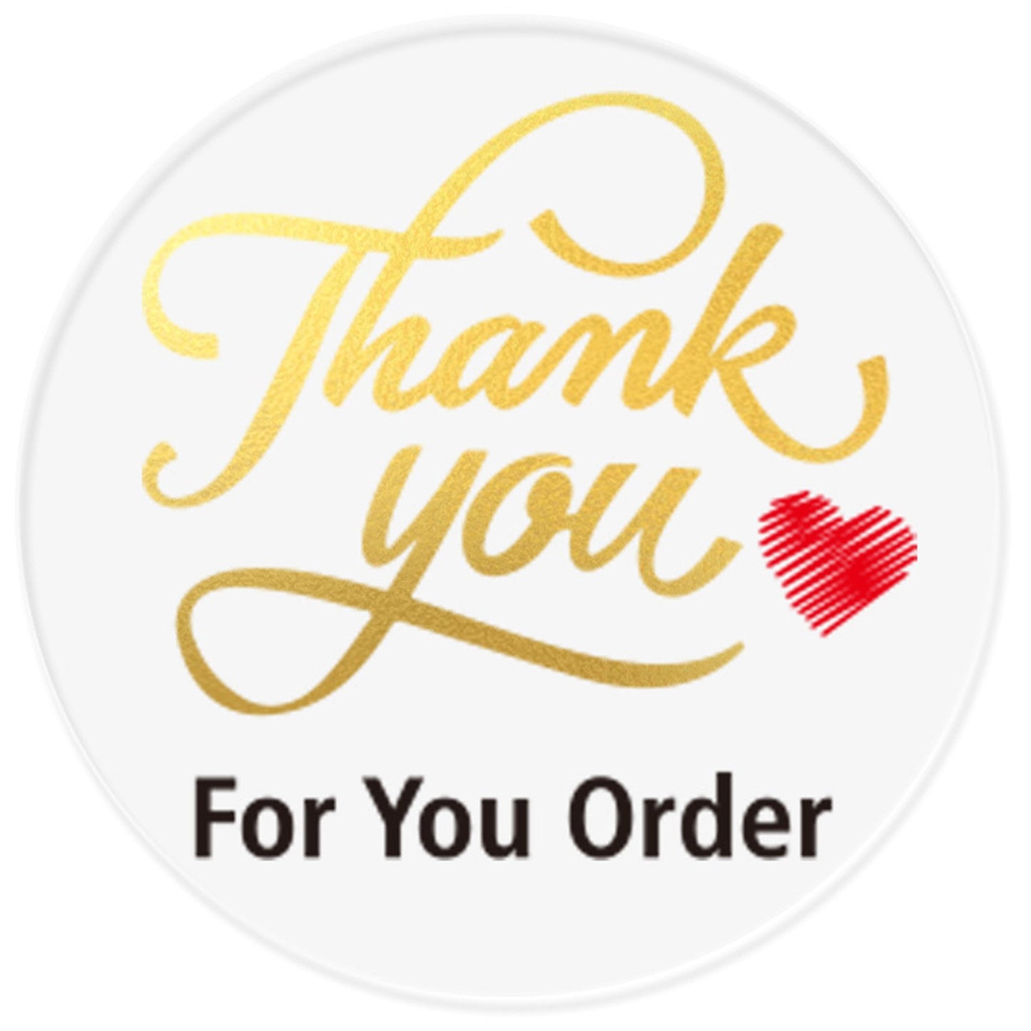 N’icePackaging – 500 Qty – 1 inch - Thank You for Your Order – Self-Adhesive – for Decoration/Sales/Branding/Envelopes