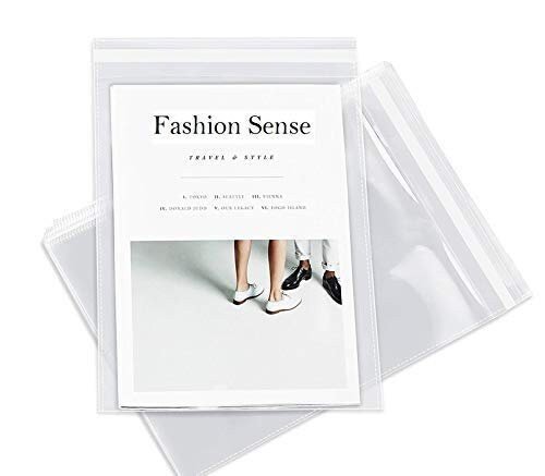 9" x 12" 100 Clear Cello Bags Adhesive 2Mil Heavy Duty Self Sealing OPP Plastic Gift Bags for Clothing T-Shirt Storage Envelope Gift...