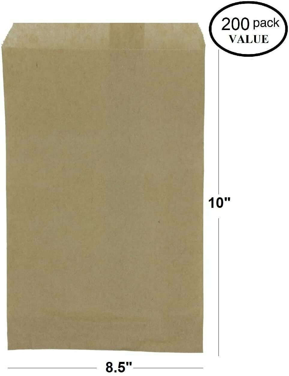 N'ice Packaging 200 Kraft Flat Paper Bags Good for Candy, Cookies, Small...