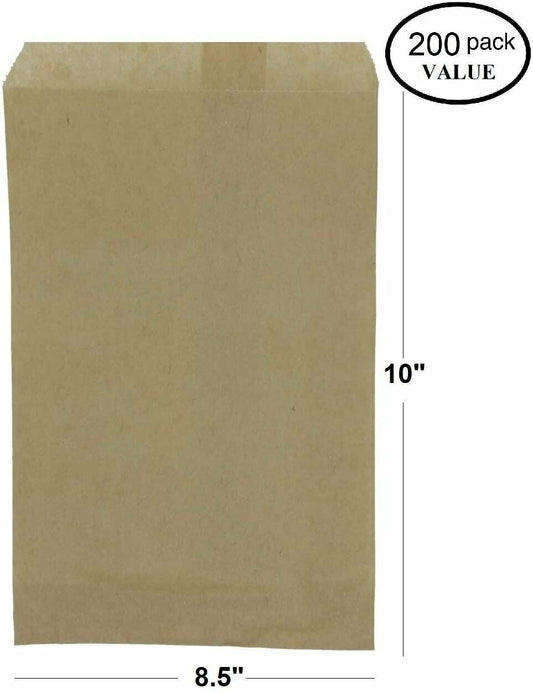 N'ice Packaging 200 Kraft Flat Paper Bags Good for Candy, Cookies, Small...