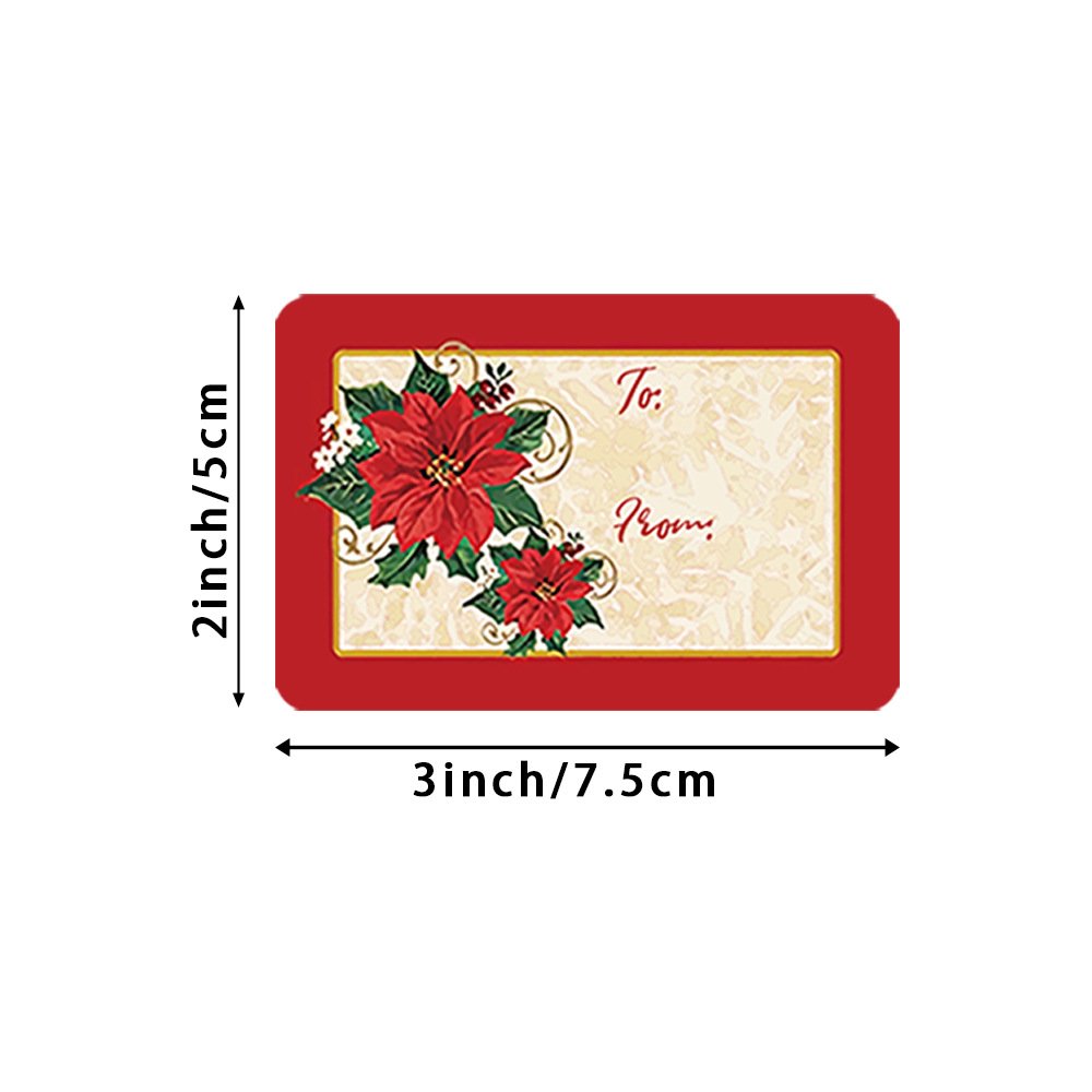 500 Qty – 3x2 inch Assorted (6 Styles) Christmas Stickers/Gift Labels – Self-Adhesive – for Decoration/Gifts/Parties/Envelopes/Wrapping/Cards (X-Mas Characters)
