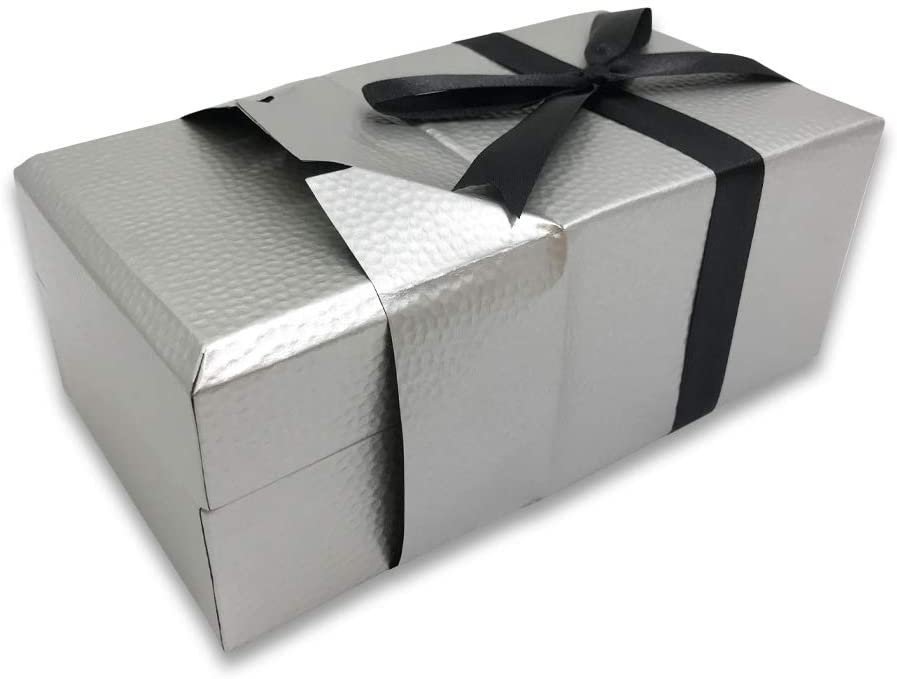 N'icePackaging - 1 Qty - Pre-Wrapped Paper Jewelry Gift Box with Pre-Folded Bow-Tie Sleeve and Velvet Insert