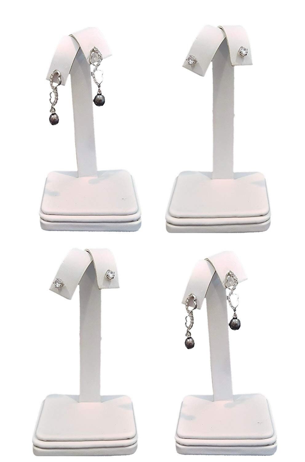 Earring Tree Display 4.25H Fan-Out Jewelry Holder Stand available in black or white