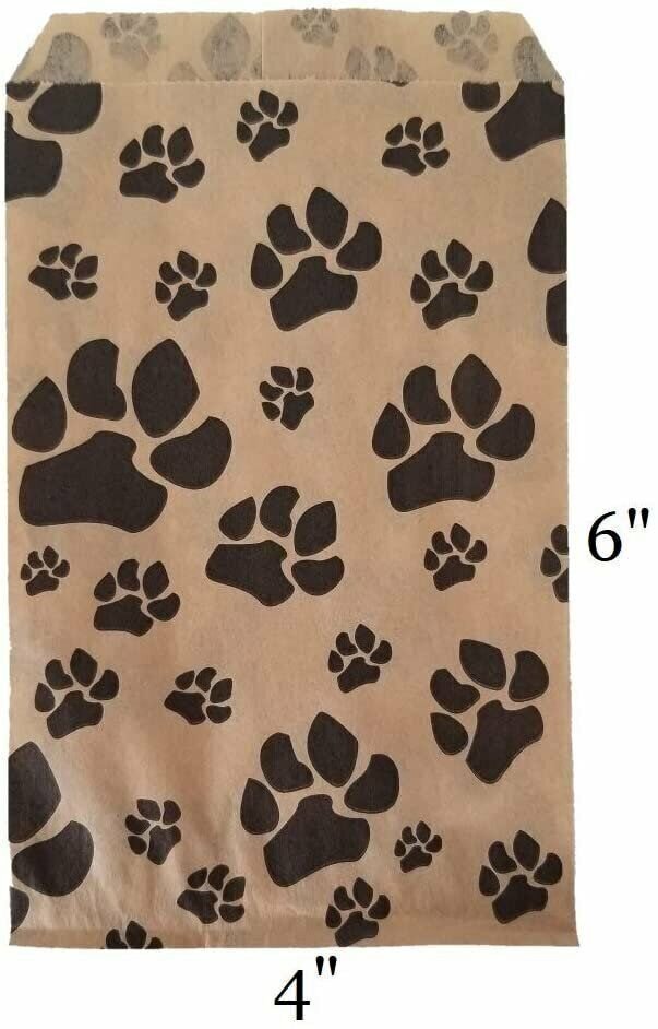 Flat Plain Paper or Patterned Bags for Candy, Cookies and More
