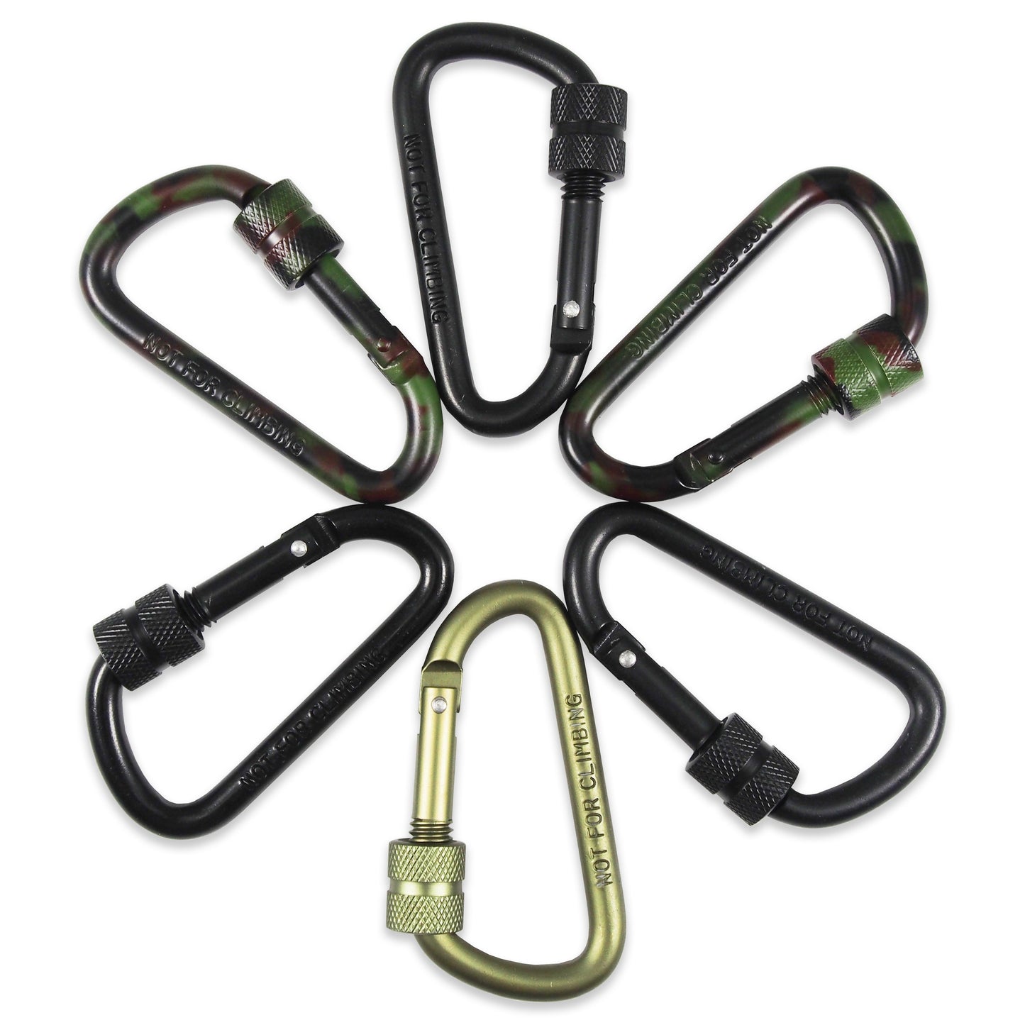 N’icePackaging – Multi-Pack - Aluminum Carabiner Keychain Set Durable – Self-Closing
