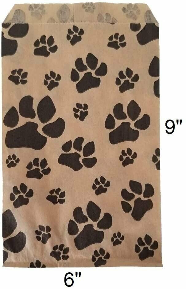 Flat Plain Paper or Patterned Bags for Candy, Cookies and More