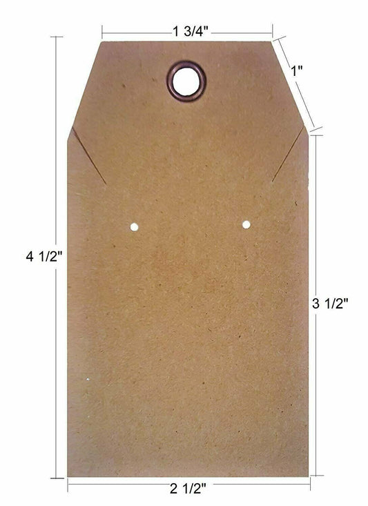 Kraft Combination Necklace and Earring display Card