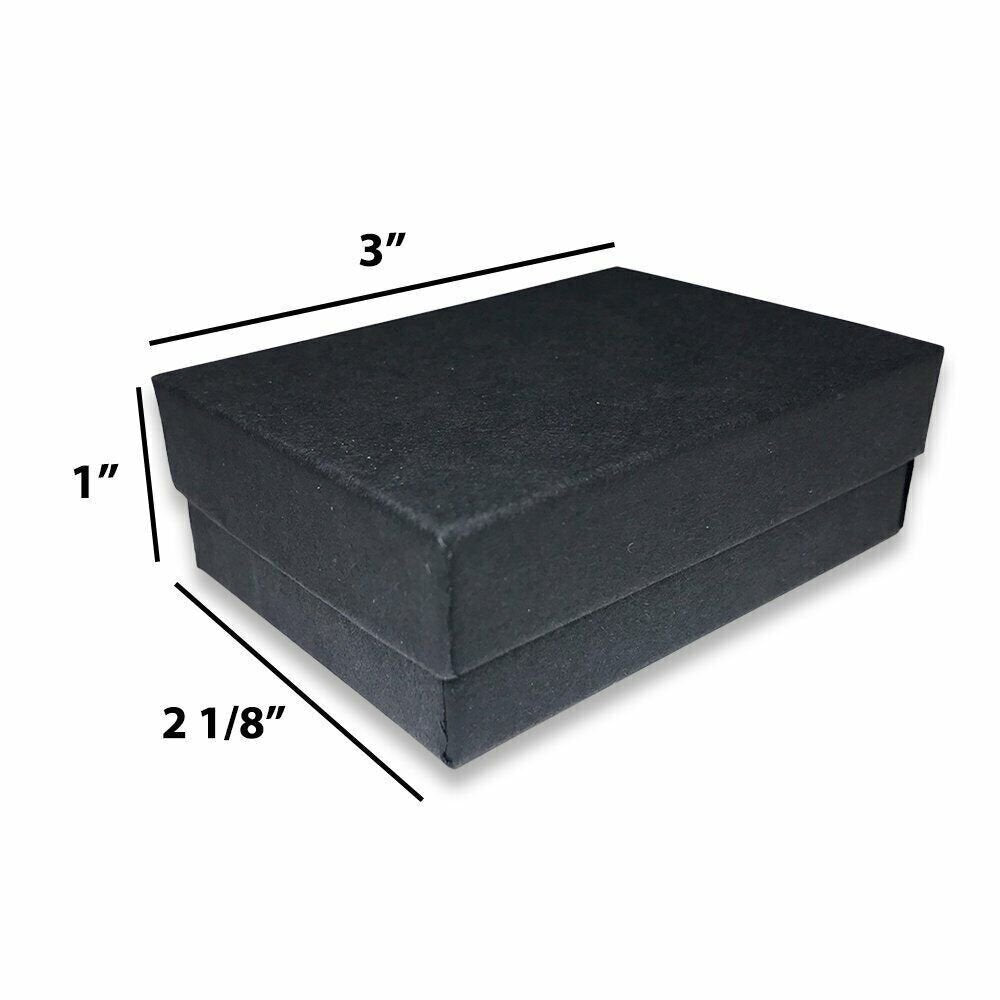 USA-Made Black-Kraft Cotton Filled Gift Boxes