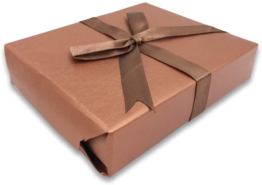 N'icePackaging - 1 Qty - Pre-Wrapped Paper Jewelry Gift Box with Pre-Folded Bow-Tie Sleeve and Velvet Insert